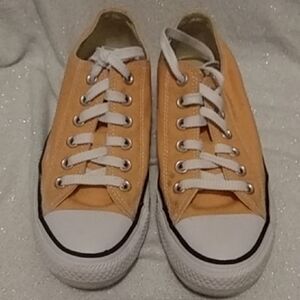 Converse Orange/Peach Canvas Converse Women 8  Sneakers for Women
